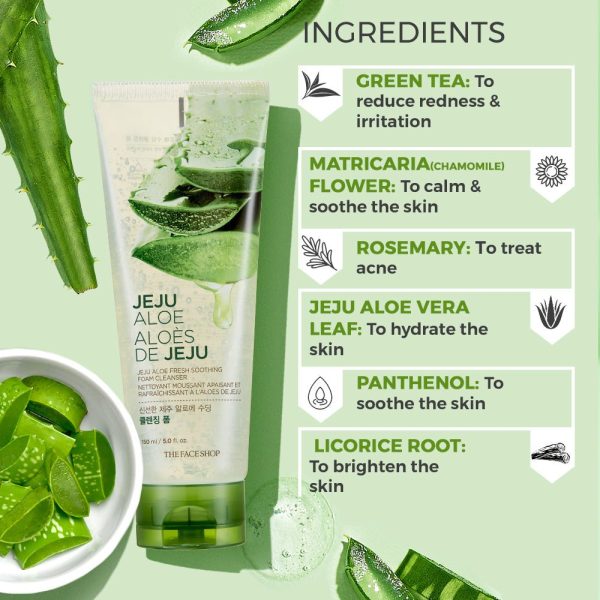Jeju Aloe Fresh Soothing Foam Cleanser(150ml)