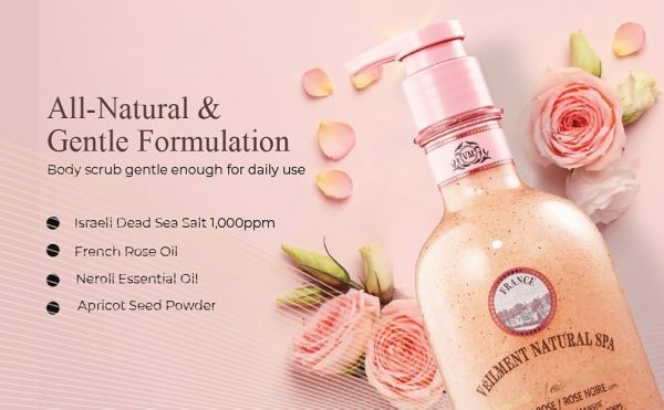 On the body Veilment Natural Spa Dead Sea Salt Scrub Body 
Wash 400 ml